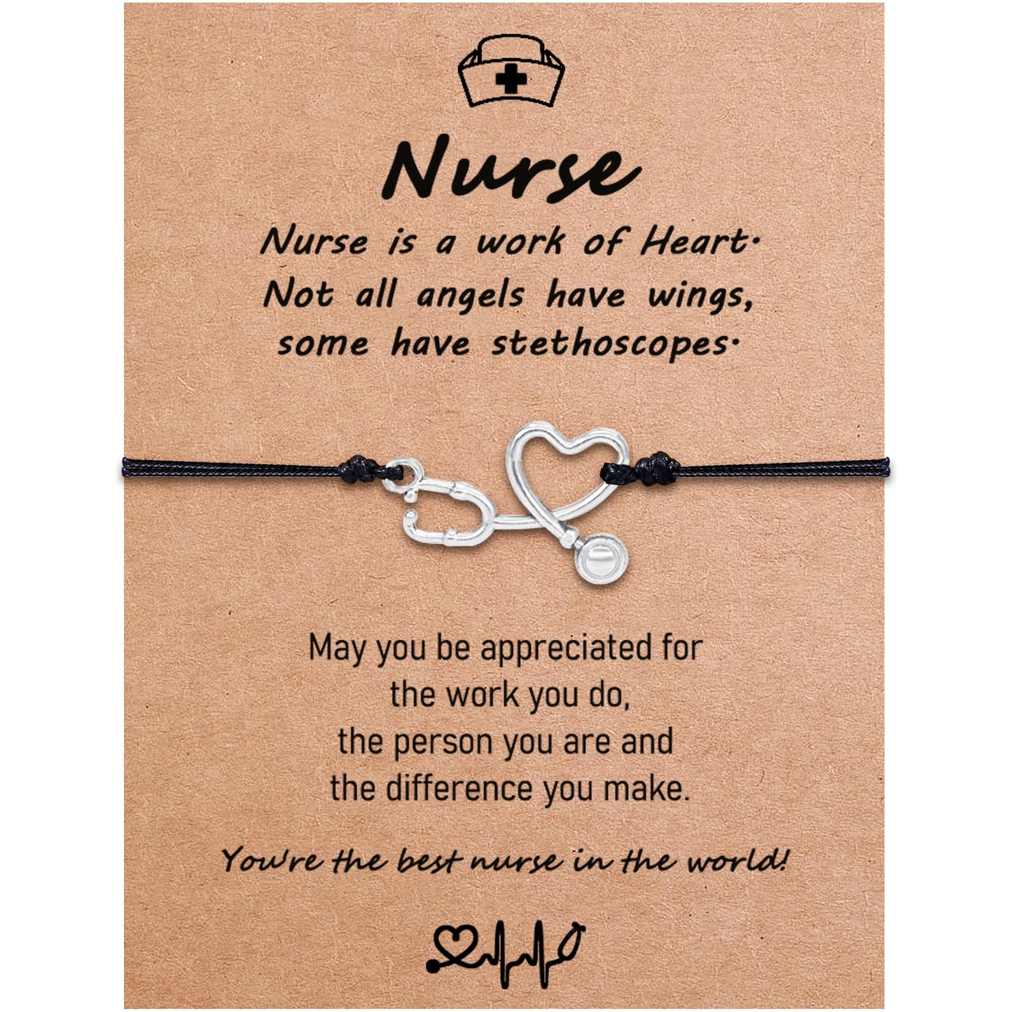 SmileBelle Nurse Bracelets as nurses Gifts for Women, Nurses Practitioner Gifts as nurse Christmas gifts, Funny School Nursez Gift as Nursing Gift for New Nursez
