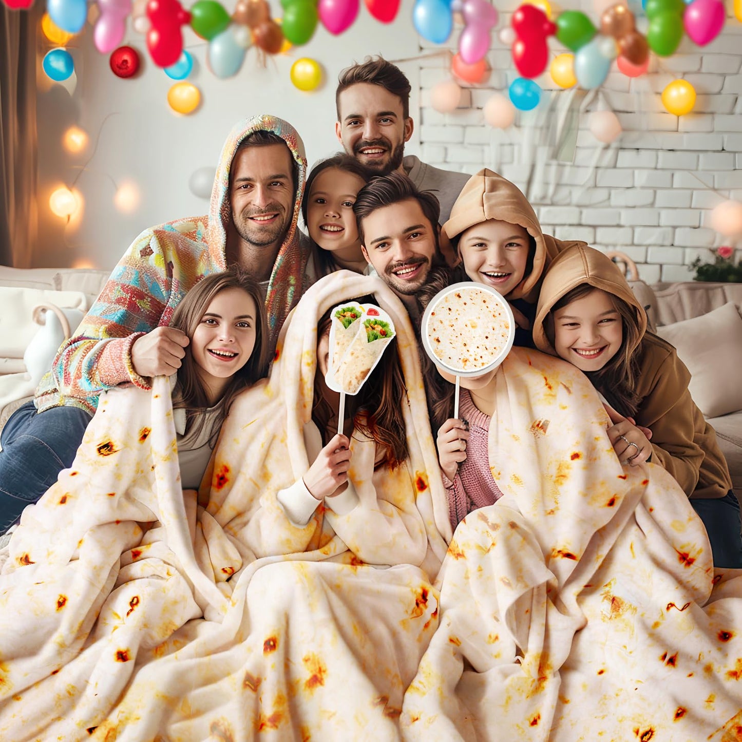 Gifts for Women Tortilla Blanket Adult Size 71 Inch, Graduation Gifts for Men and Women, Baptisms Gifts for Girl, Taco Food Burrito Blanket for Adult, Flannel Blanket Funny Gifts for Girlfriend