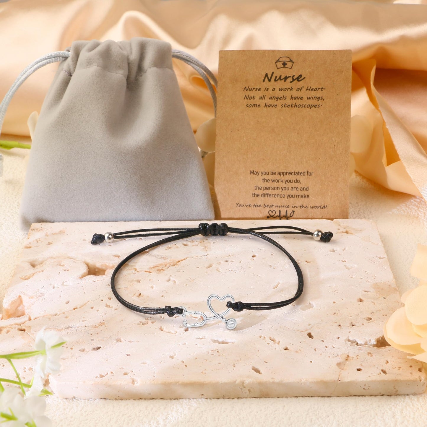 SmileBelle Nurse Bracelets as nurses Gifts for Women, Nurses Practitioner Gifts as nurse Christmas gifts, Funny School Nursez Gift as Nursing Gift for New Nursez