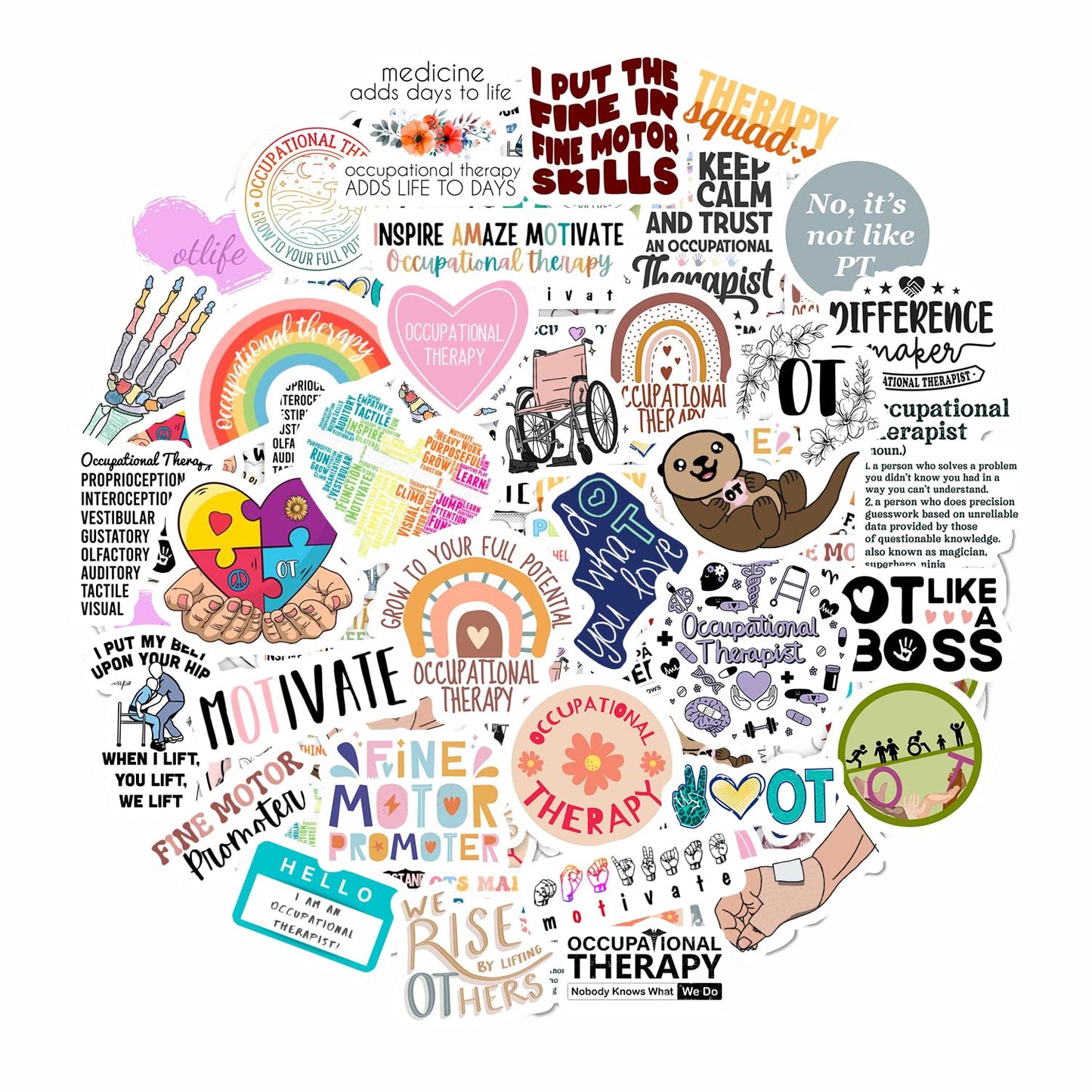 BulbaCraft 100Pcs Funny Nurse Stickers, Funny Nurse Gifts, Nursing Stickers, Medical Decals for Computer, Cups, Planner Laptop Decals, Gifts for Women & Men