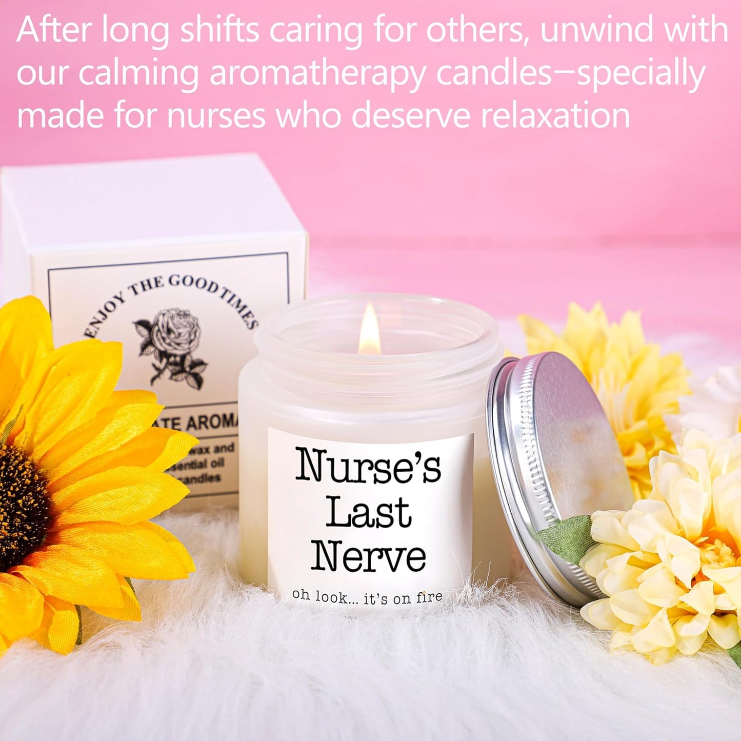 Nurse Gifts Nurse Appreciation Gift Set for Women Christmas Gifts for Nurses Week Nurses Graduation Gift for Nursing Student with Canvas Bag Socks Affirmations Cards 16 Oz Can Glass