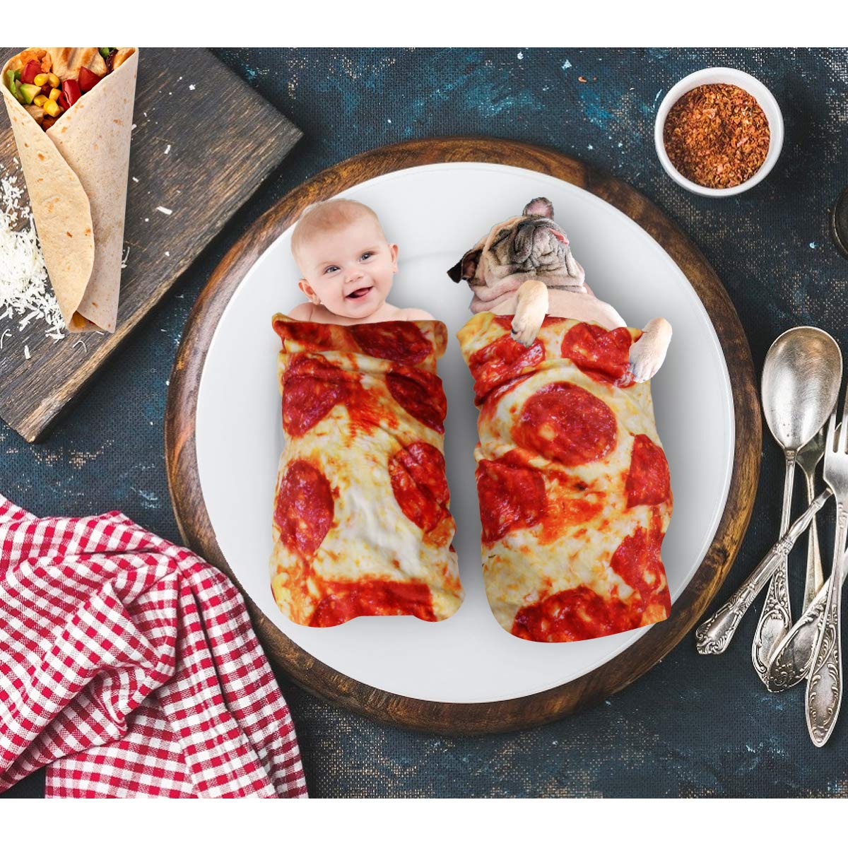 Gifts for Women Tortilla Blanket Adult Size 71 Inch, Graduation Gifts for Men and Women, Baptisms Gifts for Girl, Taco Food Burrito Blanket for Adult, Flannel Blanket Funny Gifts for Girlfriend