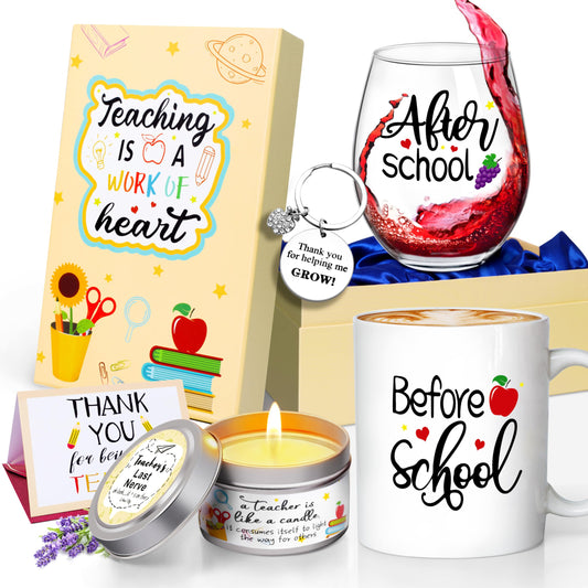 Before Patients, After Patients 11 oz Coffee Mug and 18 oz Stemless Wine Glass Candle Gifts Set Idea for Nurses, Doctors, Dentists, Hygienists, Physician Nurses' week Graduation Birthday Gifts…