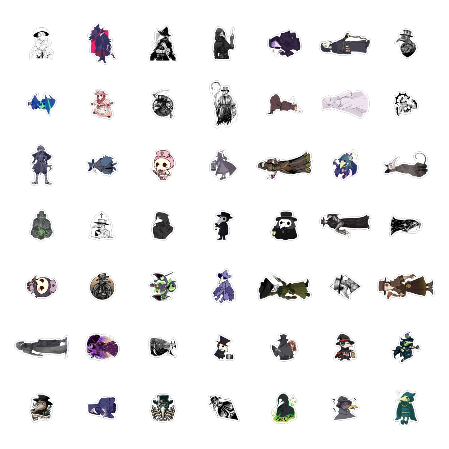 BulbaCraft 100Pcs Funny Nurse Stickers, Funny Nurse Gifts, Nursing Stickers, Medical Decals for Computer, Cups, Planner Laptop Decals, Gifts for Women & Men