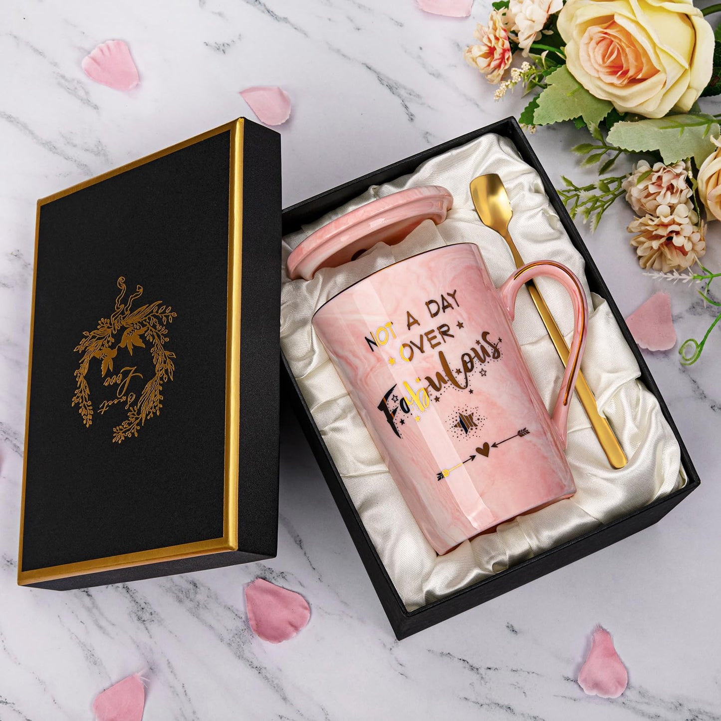 Nurse Gifts for Women, Funny Nurse Mug with Gold Print, Nurses Week Retirement Graduation Appreciation Present, School Nursing Student RN Practitioner, 14oz Pink Marbled Ceramic Cup, Nice Gift Boxed