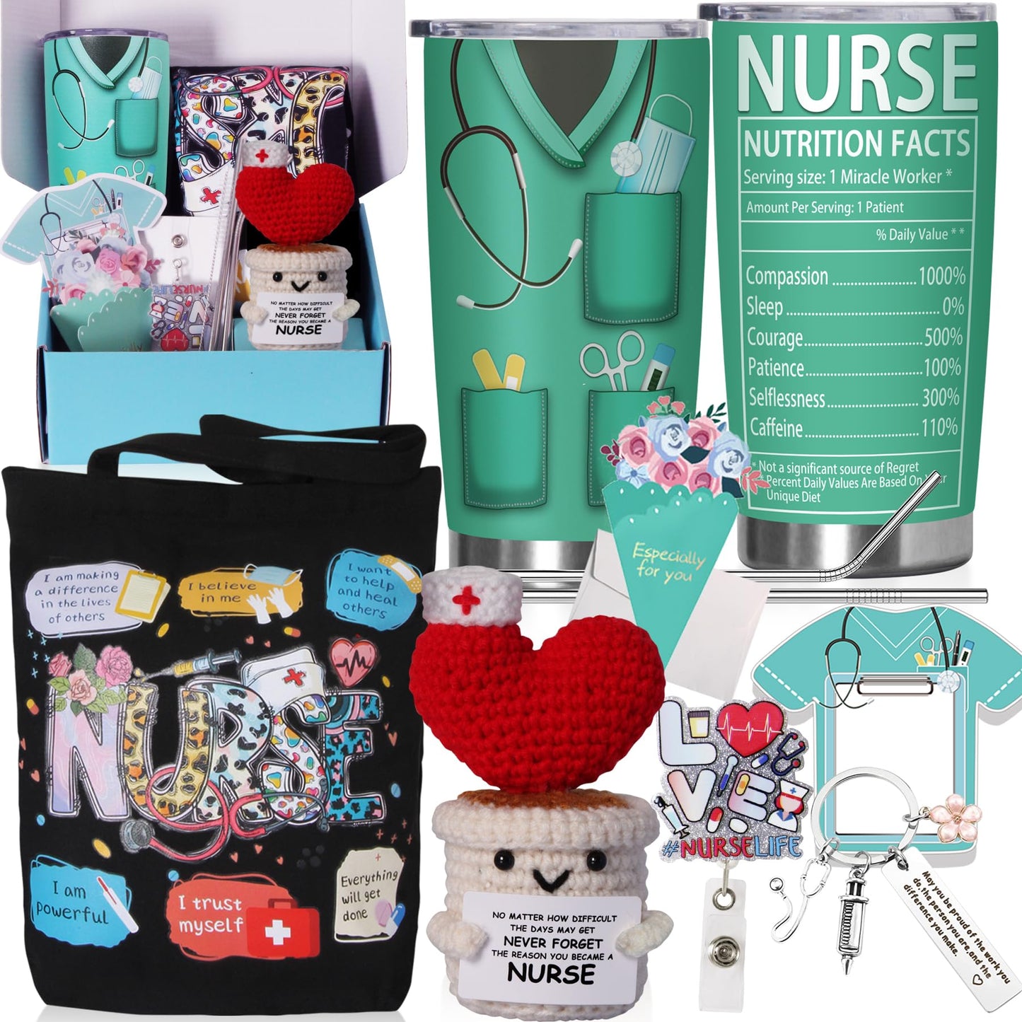Nurse Appreciation Gift Box for Women - Graduation, Nursing School, Christmas, Practitioner, RG - Wine Tumbler Set