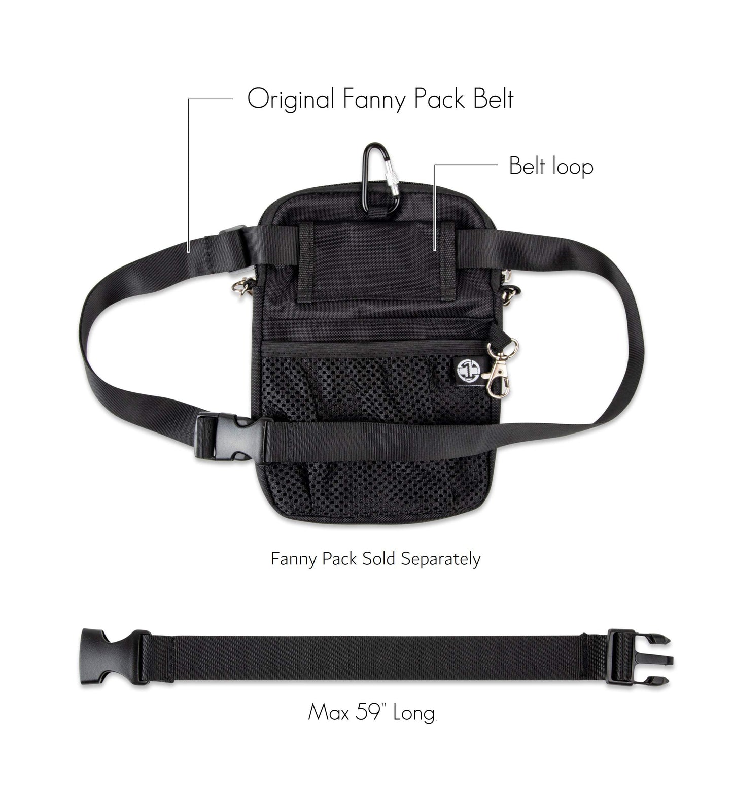 First Lifesaver 4-in-1 Nurse Fanny Pack with Medical Gear Pockets, Tape Holder, and Utility Storage for Stethoscopes, Bandage Scissors, and Emergency Supplies, Student and Nurse Use (Black)